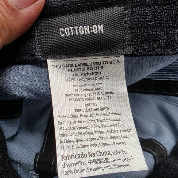 Cotton On Paradiso Motel Adults Blue Corduroy Hat Cap Casual Athletic Outdoors - Picture 6 of 10